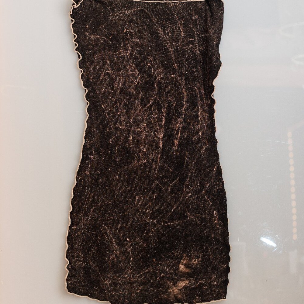Angel Rox corset - womens size small - distressed brown/black